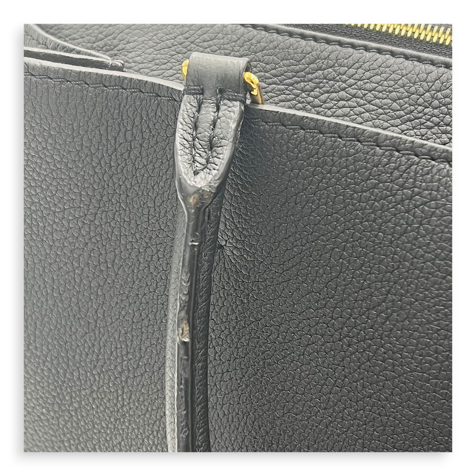 Lock Me Top Handle Bag Black in Calfskin, Gold hardware