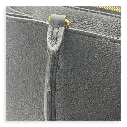 Lock Me Top Handle Bag Black in Calfskin, Gold hardware