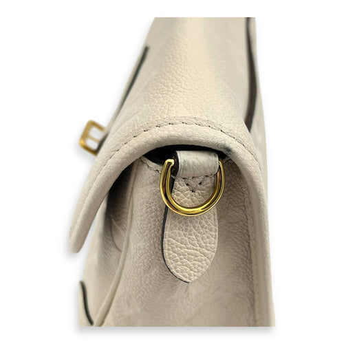 Diane Crossbody Bag Beige in Empreinte Leather, Gold hardware