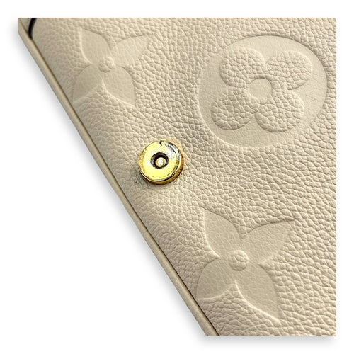 Diane Crossbody Bag Beige in Empreinte Leather, Gold hardware