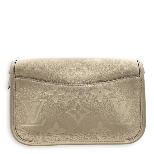 Diane Crossbody Bag Beige in Empreinte Leather, Gold hardware