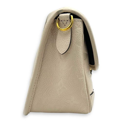 Diane Crossbody Bag Beige in Empreinte Leather, Gold hardware