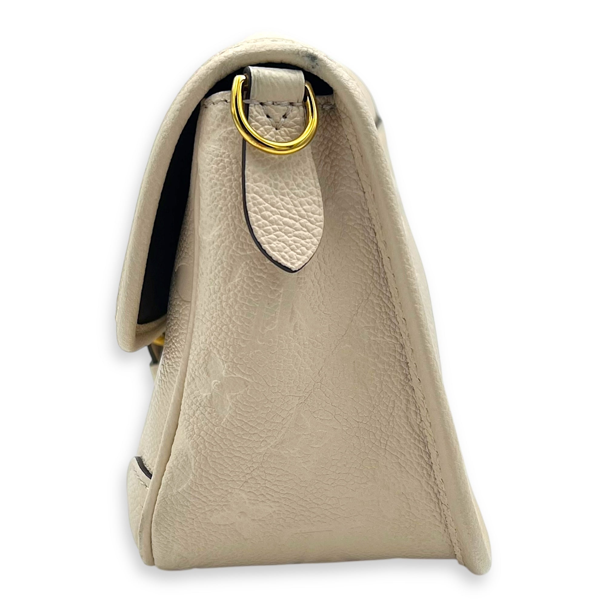 Diane Crossbody Bag Beige in Empreinte Leather, Gold hardware