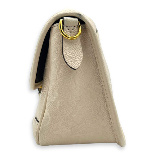 Diane Crossbody Bag Beige in Empreinte Leather, Gold hardware