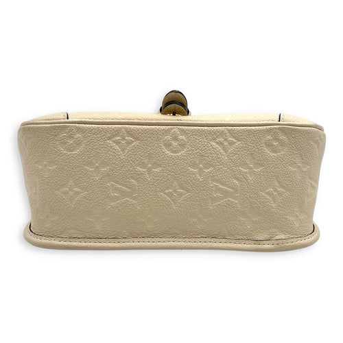 Diane Crossbody Bag Beige in Empreinte Leather, Gold hardware