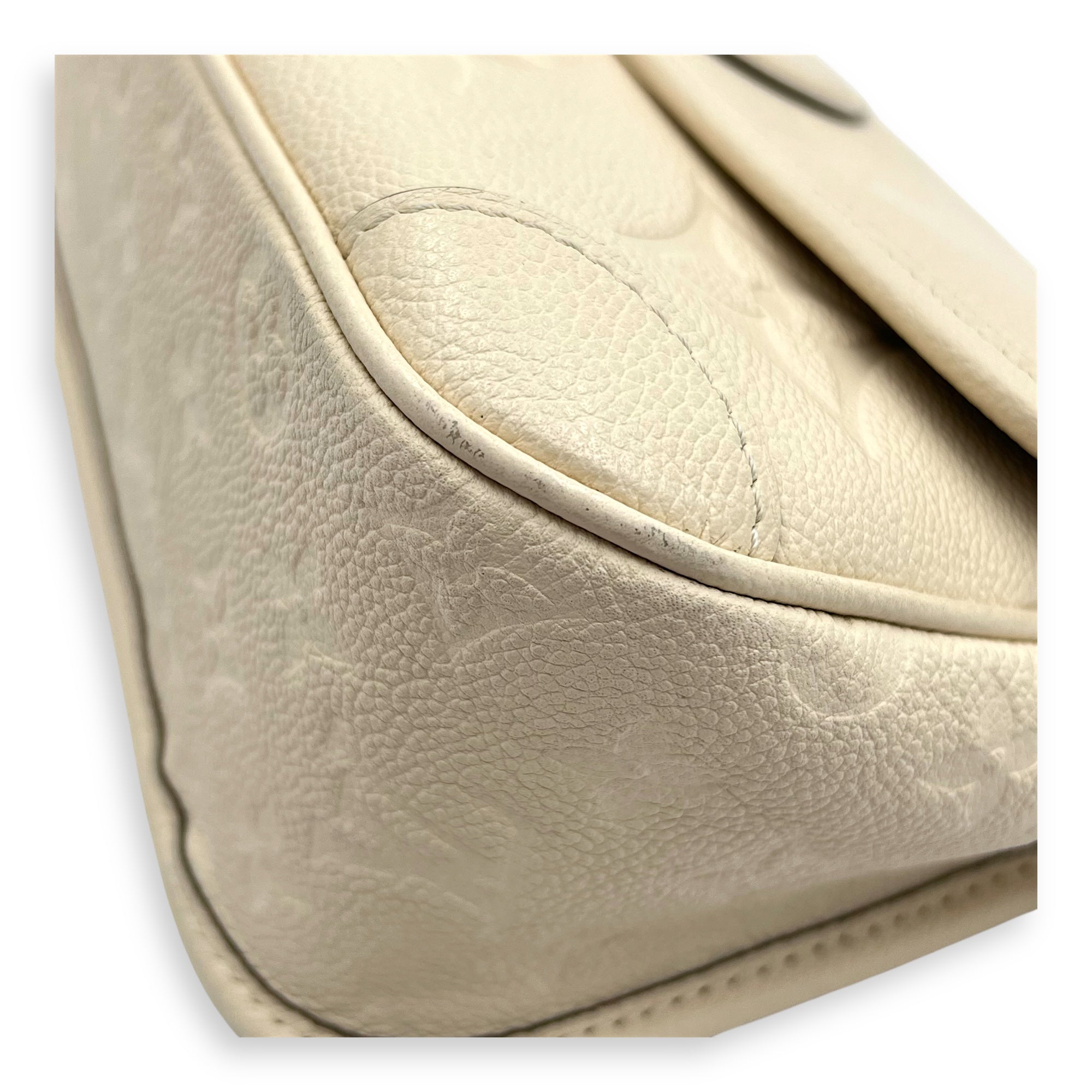 Diane Crossbody Bag Beige in Empreinte Leather, Gold hardware