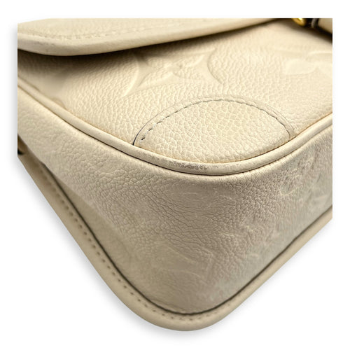 Diane Crossbody Bag Beige in Empreinte Leather, Gold hardware