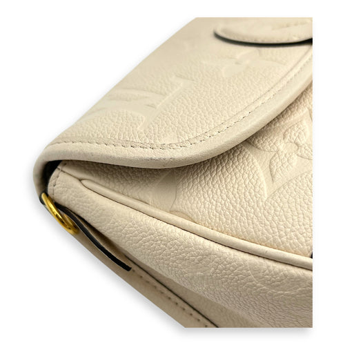 Diane Crossbody Bag Beige in Empreinte Leather, Gold hardware