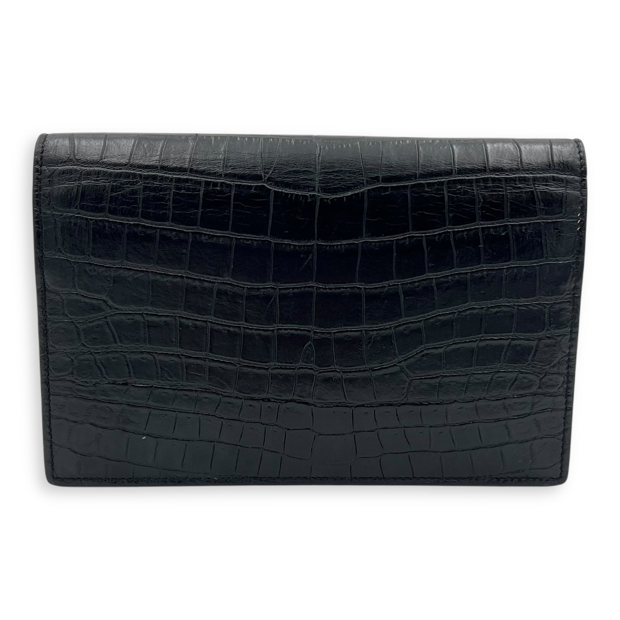 Kate Tassel Black Crossbody Bag in Calfskin, Silver hardware