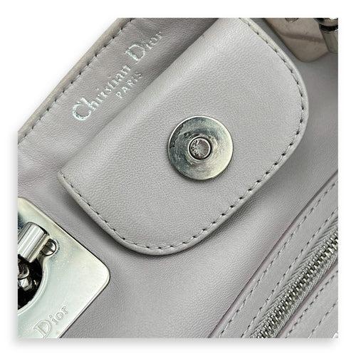Granville Chain Tote Bag Grey in Lambskin, Silver hardware