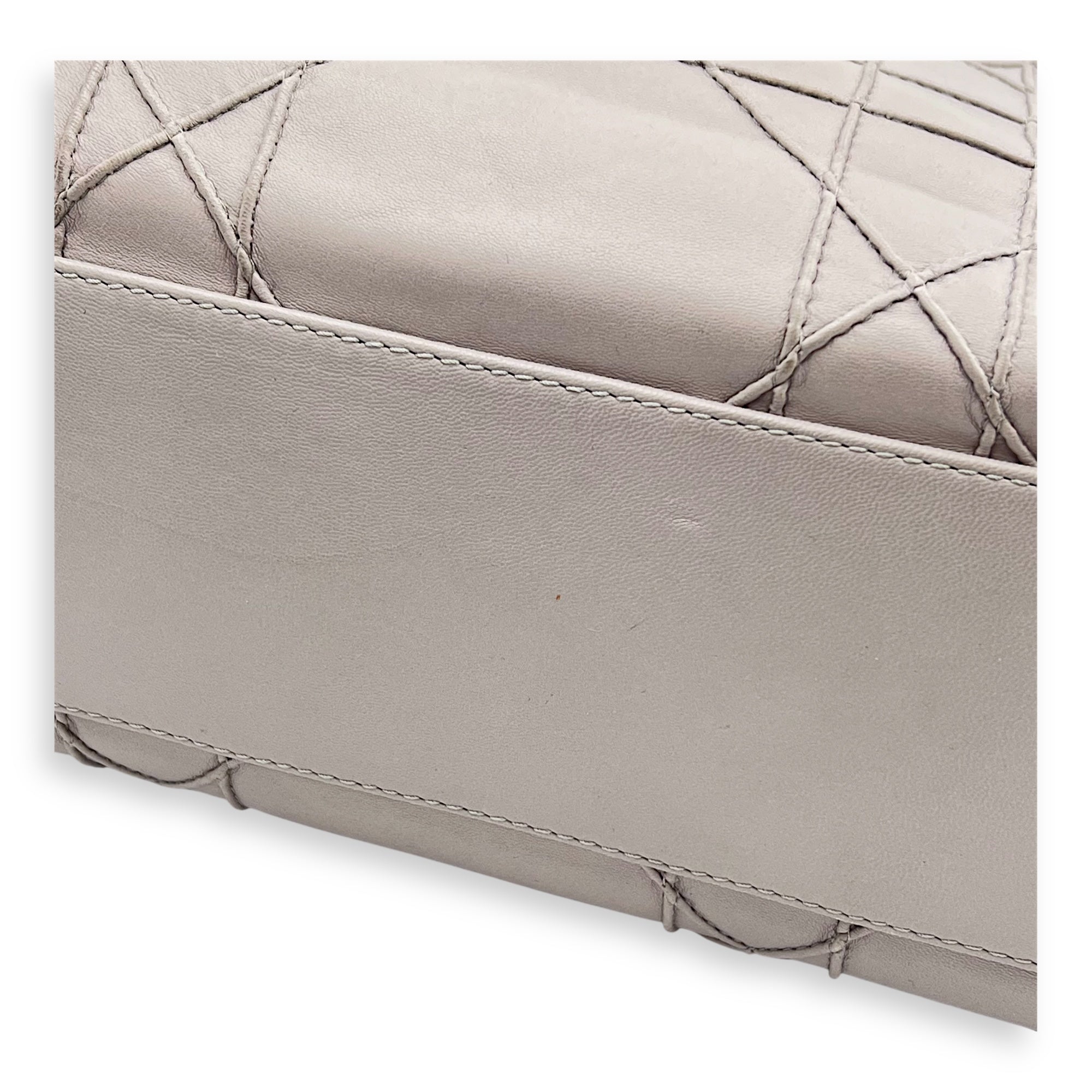 Granville Chain Tote Bag Grey in Lambskin, Silver hardware