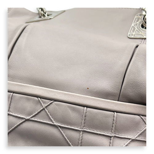 Granville Chain Tote Bag Grey in Lambskin, Silver hardware
