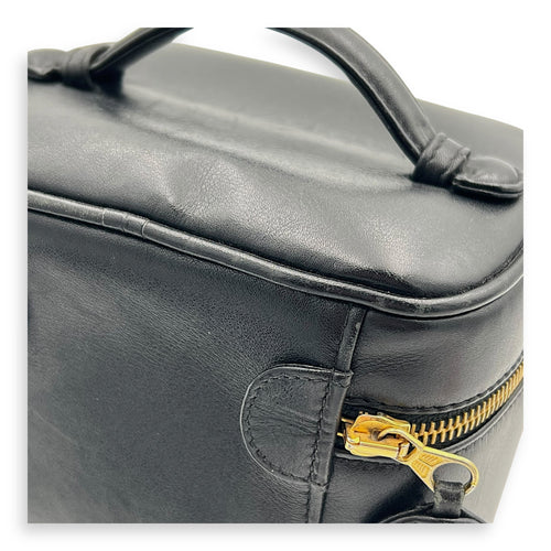 Vintage Vanity Bag Black in Calfskin, Gold hardware