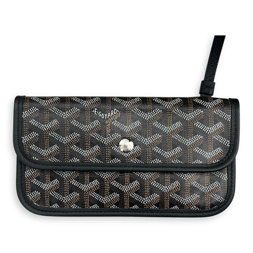 Saint Louis Tote Bag GM Black in Monogram Coated Canvas, Silver hardware