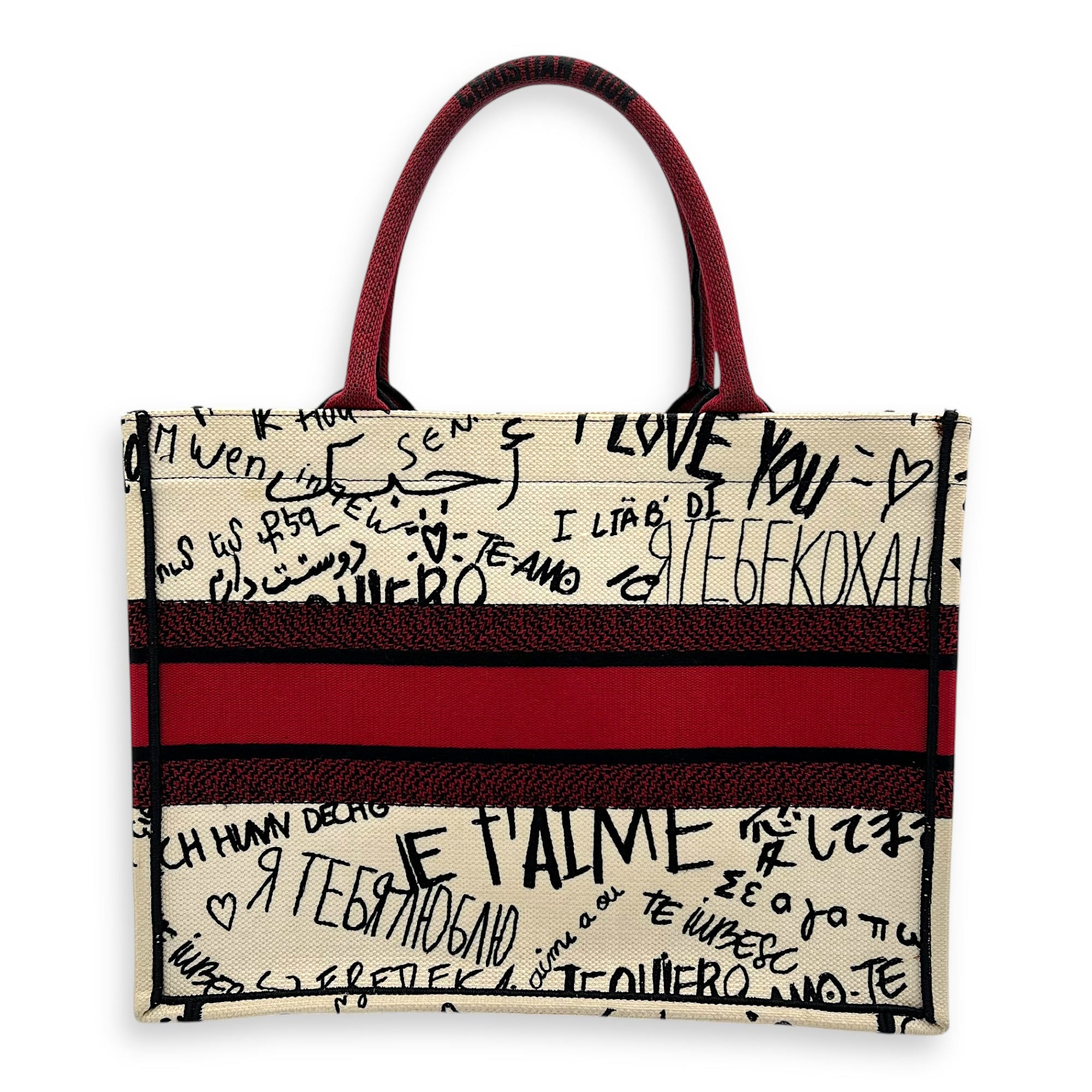 Book Tote Tote Bag Medium White in Canvas