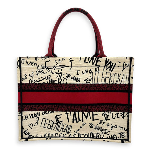 Book Tote Tote Bag Medium White in Canvas