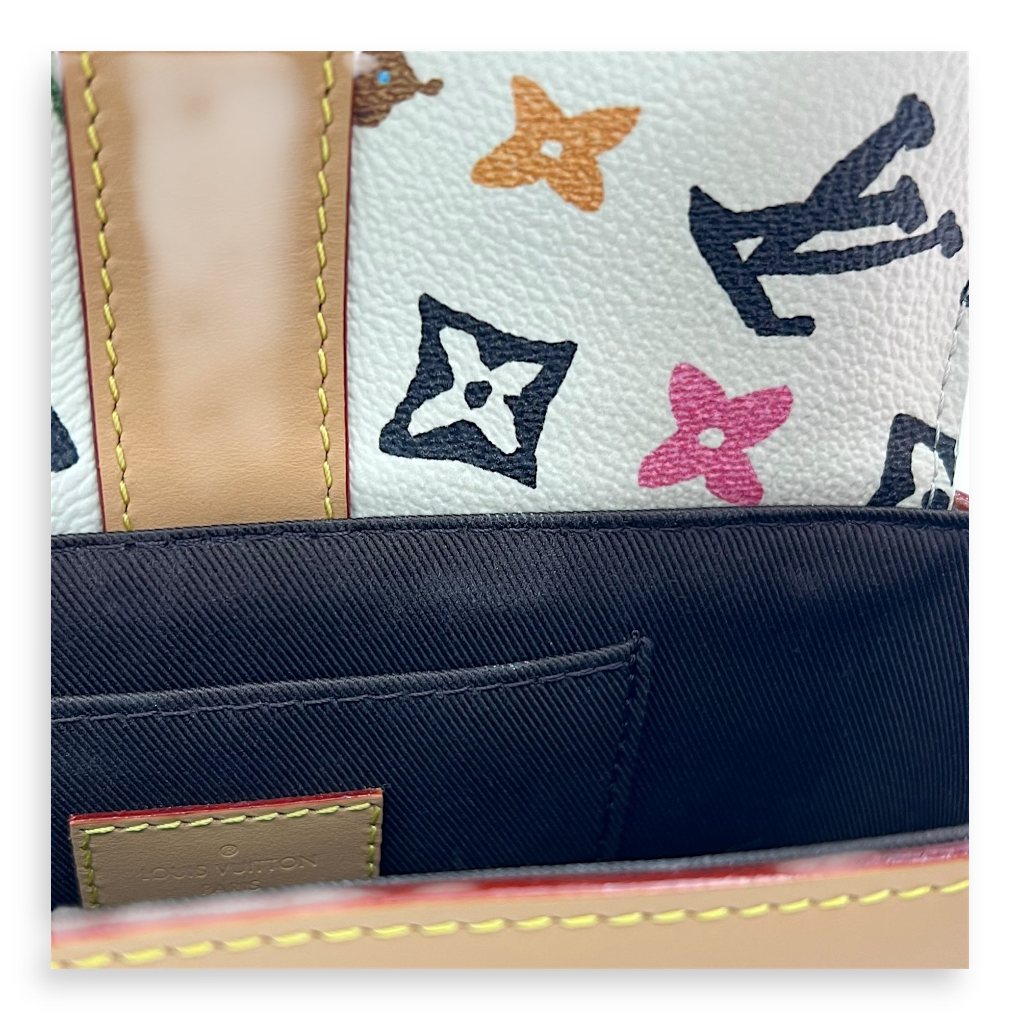 Craggy Wearable Wallet x Tyler The Creator Shoulder Bag White in Monogram Coated Canvas, Gold hardware