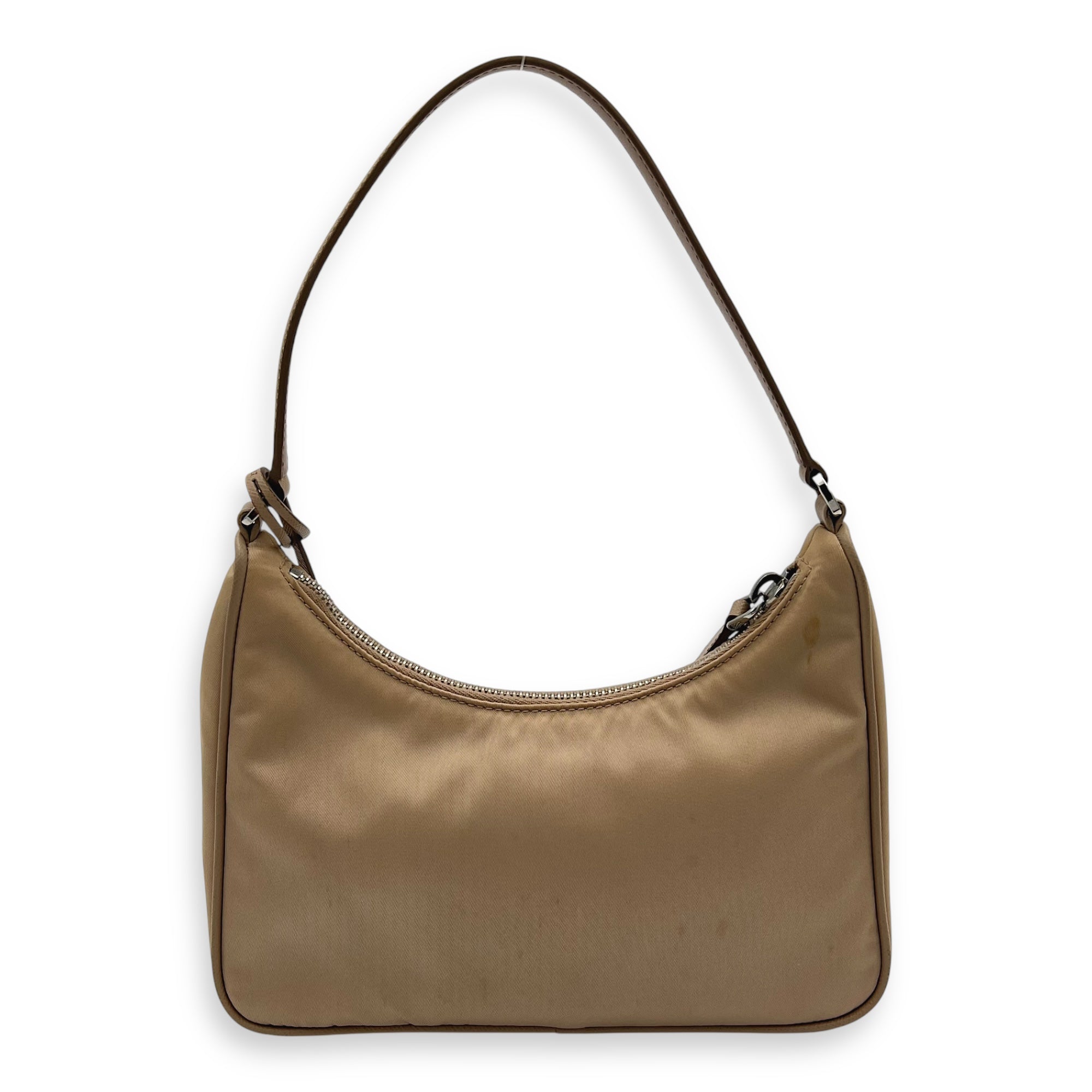 Re-Edition 2005 Shoulder Bag Beige in Re-Nylon, Silver hardware