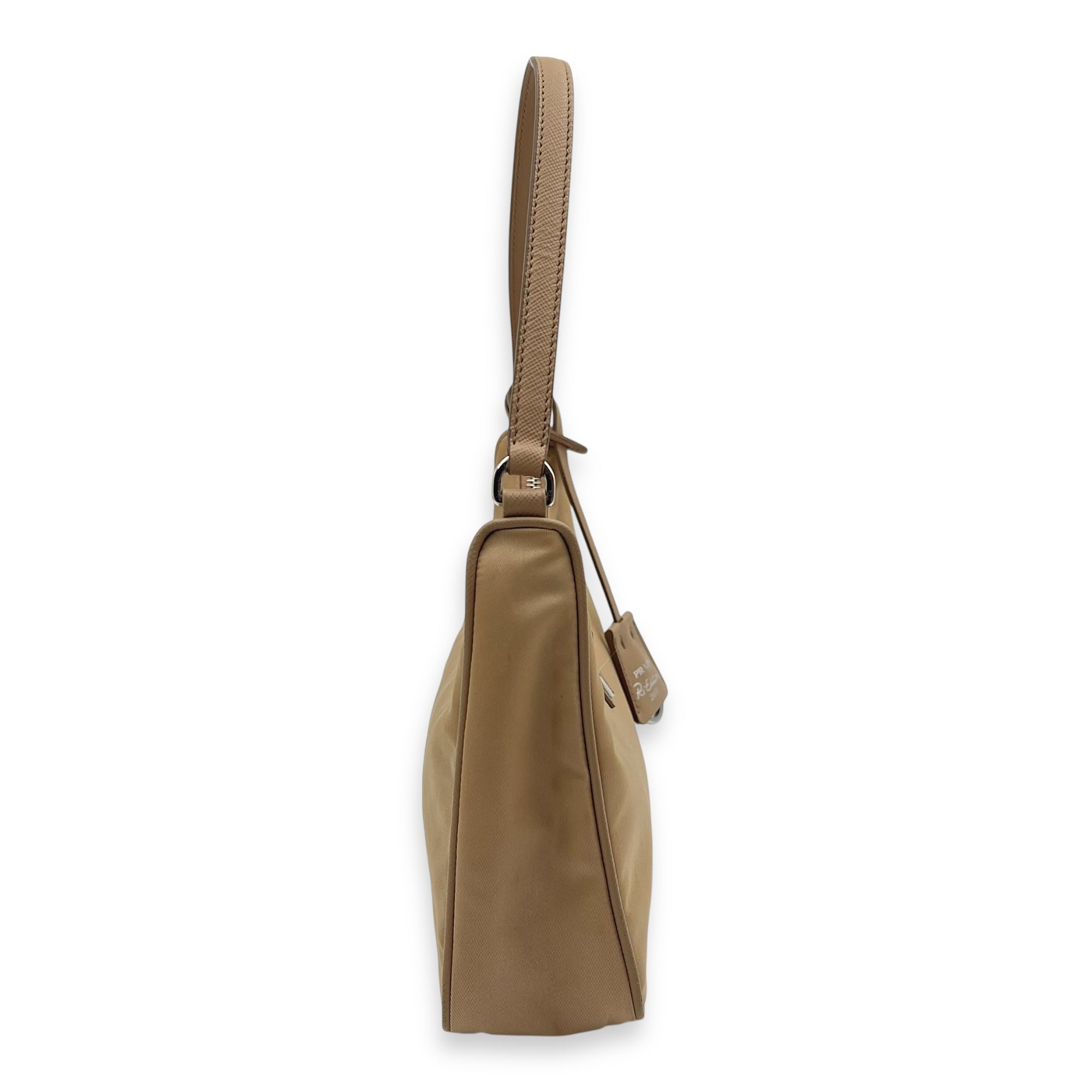 Re-Edition 2005 Shoulder Bag Beige in Re-Nylon, Silver hardware