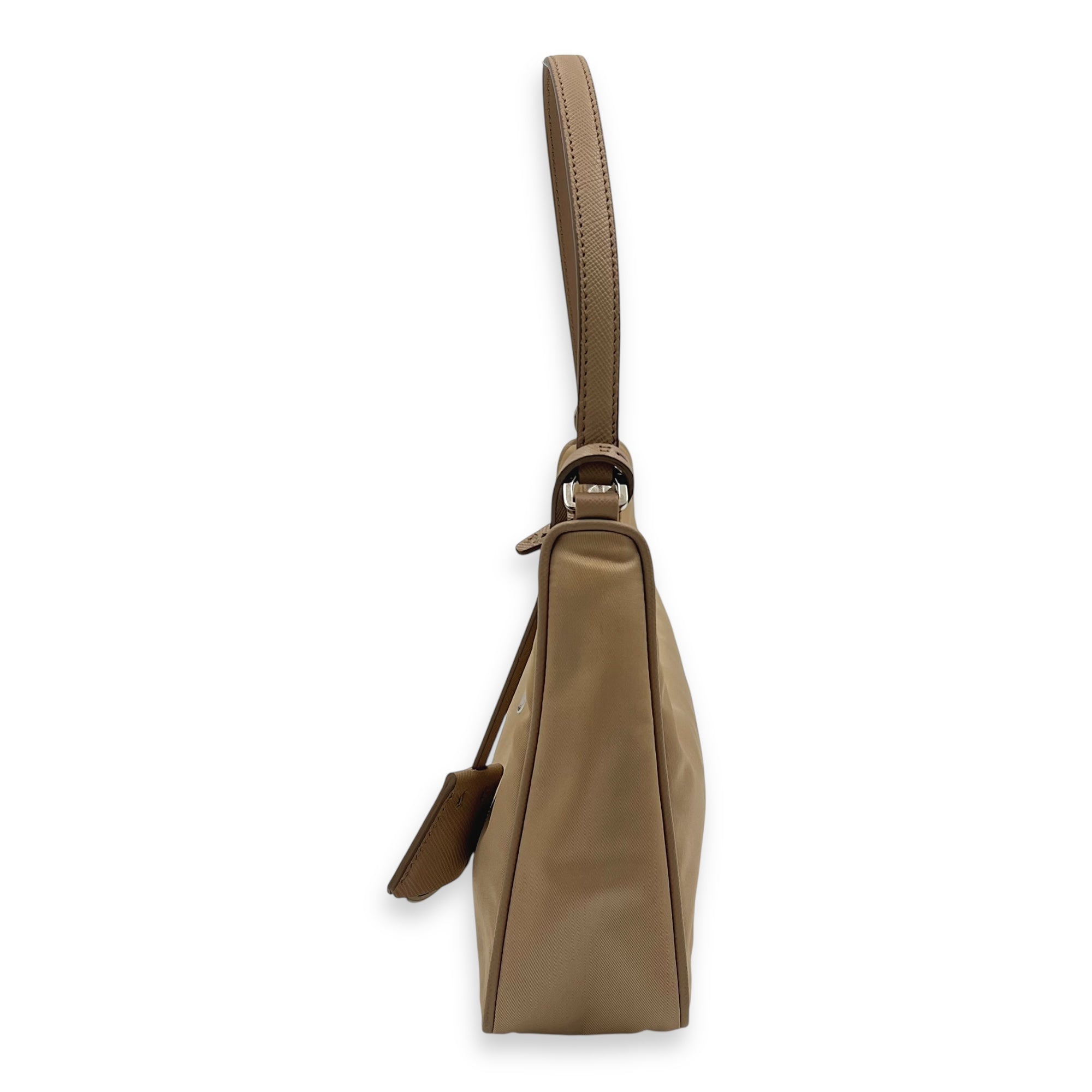 Re-Edition 2005 Shoulder Bag Beige in Re-Nylon, Silver hardware