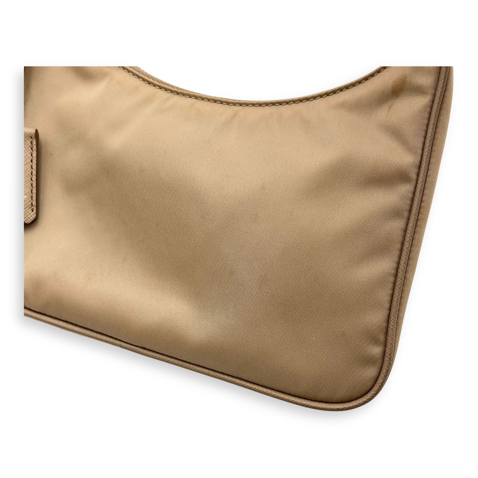 Re-Edition 2005 Shoulder Bag Beige in Re-Nylon, Silver hardware