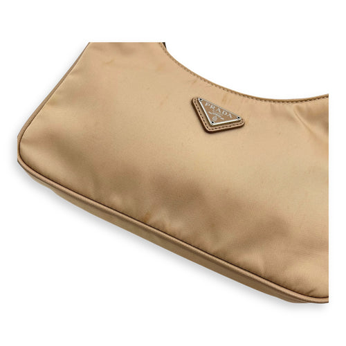 Re-Edition 2005 Shoulder Bag Beige in Re-Nylon, Silver hardware