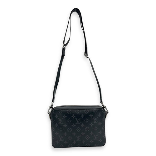 Trio Messenger Eclipse in Monogram Coated Canvas, Silver hardware