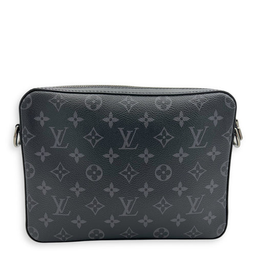 Trio Messenger Eclipse in Monogram Coated Canvas, Silver hardware