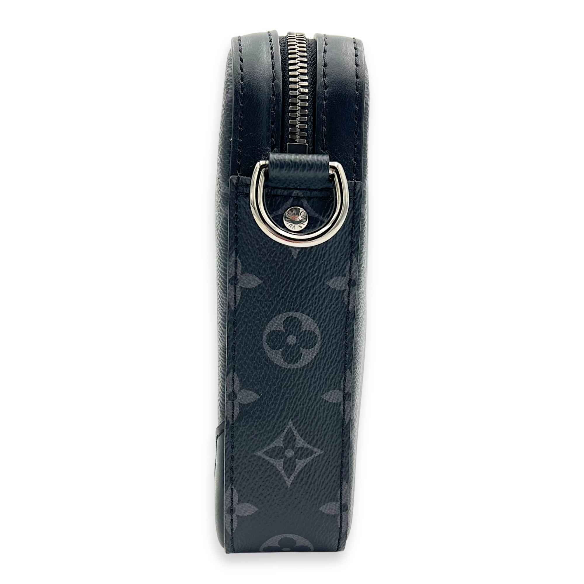 Trio Messenger Eclipse in Monogram Coated Canvas, Silver hardware