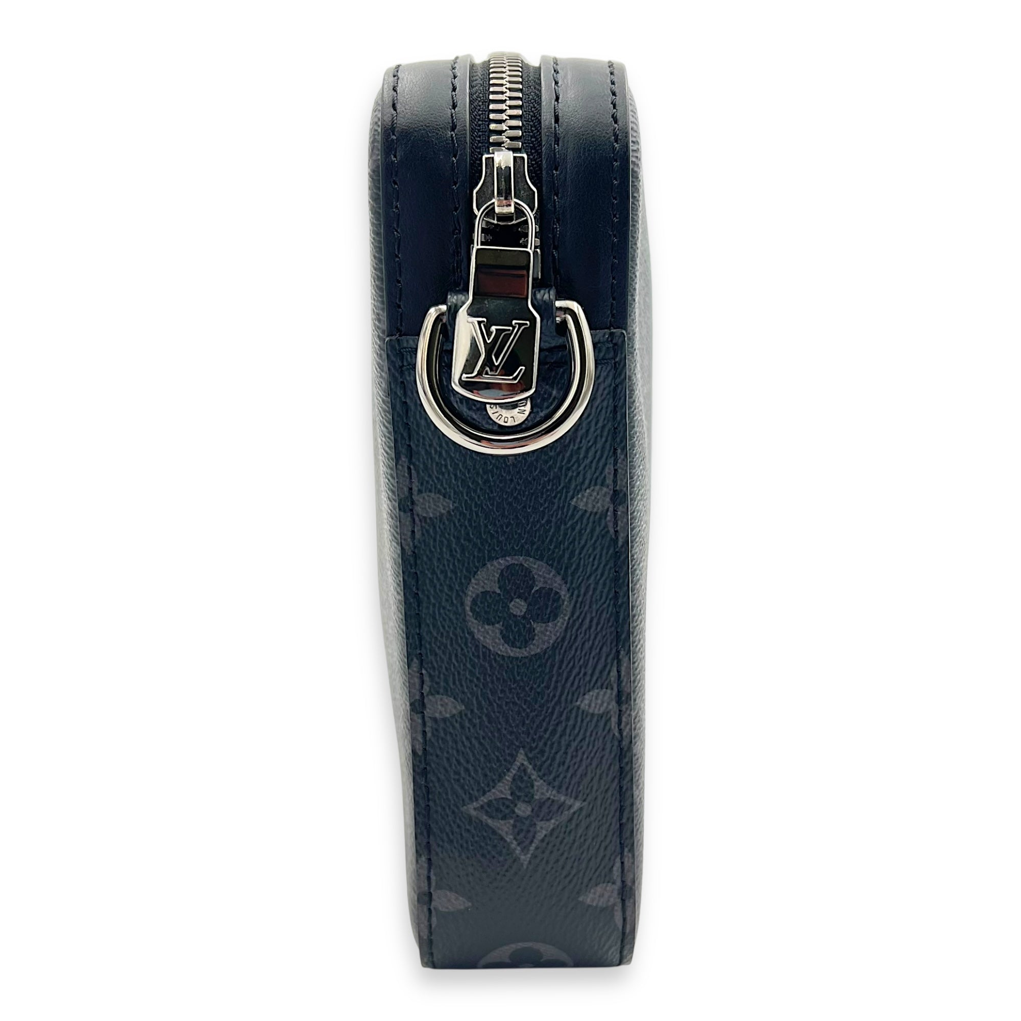 Trio Messenger Eclipse in Monogram Coated Canvas, Silver hardware