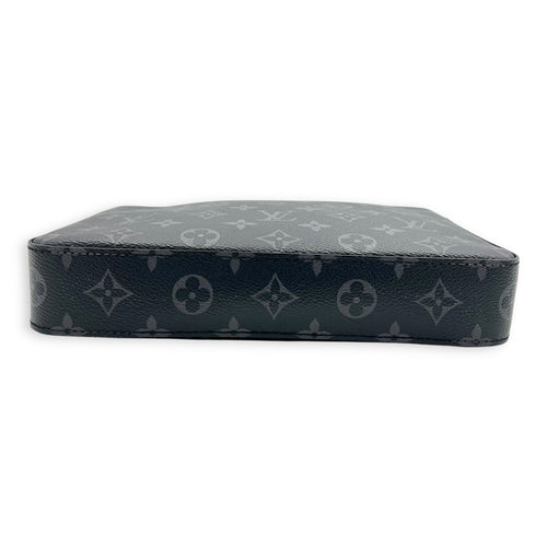 Trio Messenger Eclipse in Monogram Coated Canvas, Silver hardware