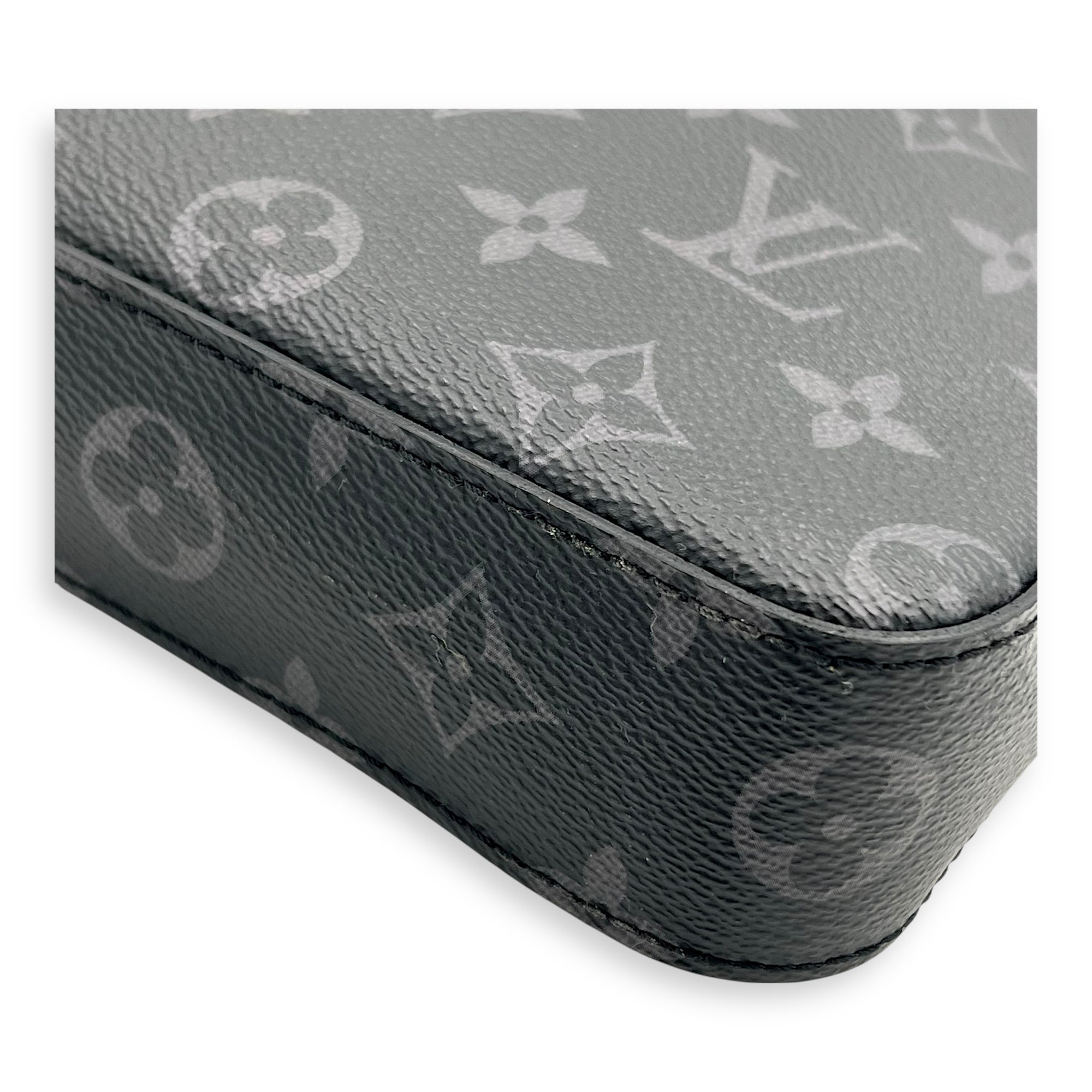 Trio Messenger Eclipse in Monogram Coated Canvas, Silver hardware