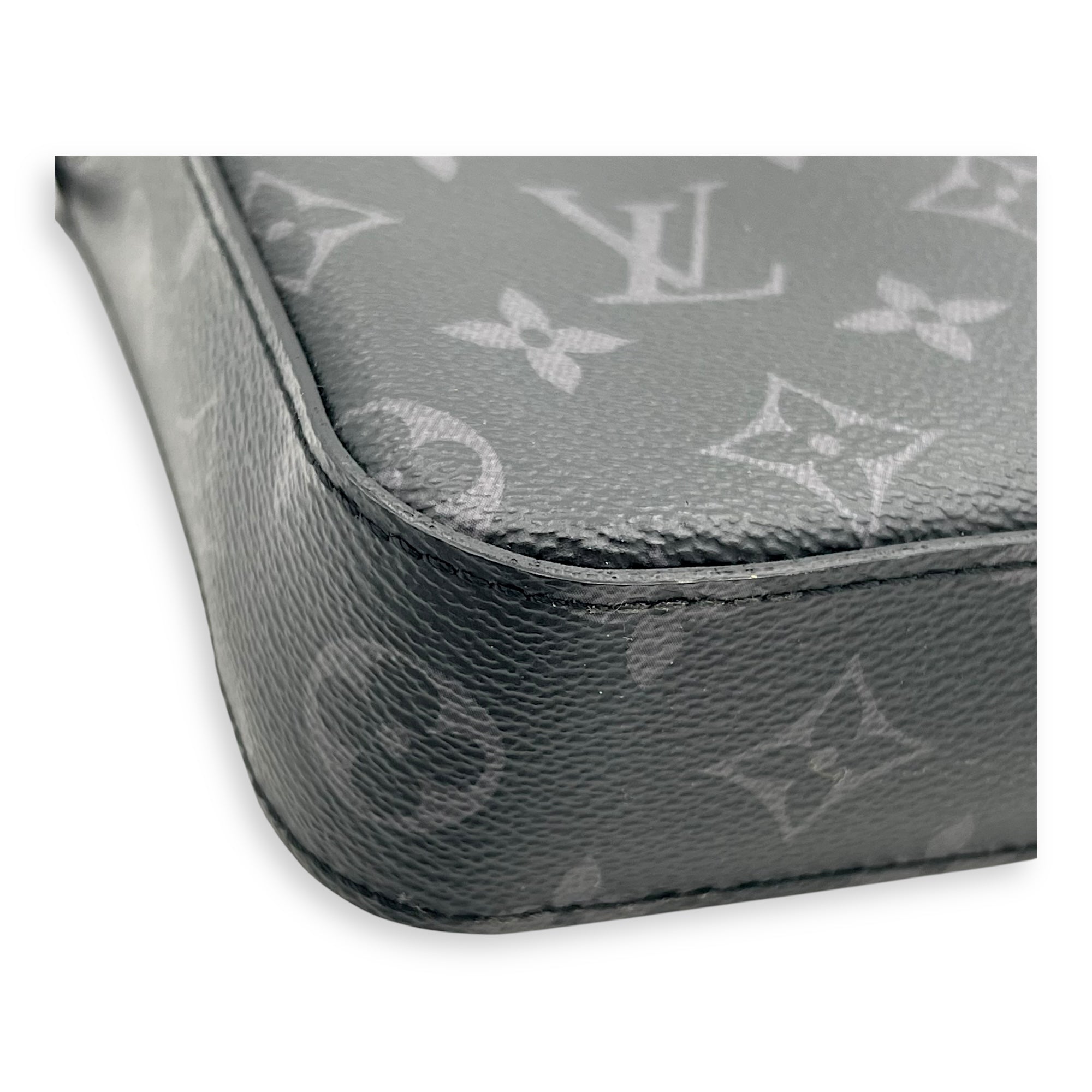 Trio Messenger Eclipse in Monogram Coated Canvas, Silver hardware
