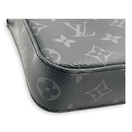 Trio Messenger Eclipse in Monogram Coated Canvas, Silver hardware