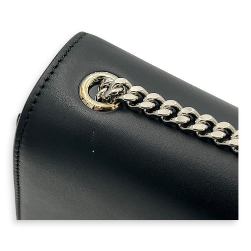 Kate Crossbody Bag Black in Calfskin, Silver hardware