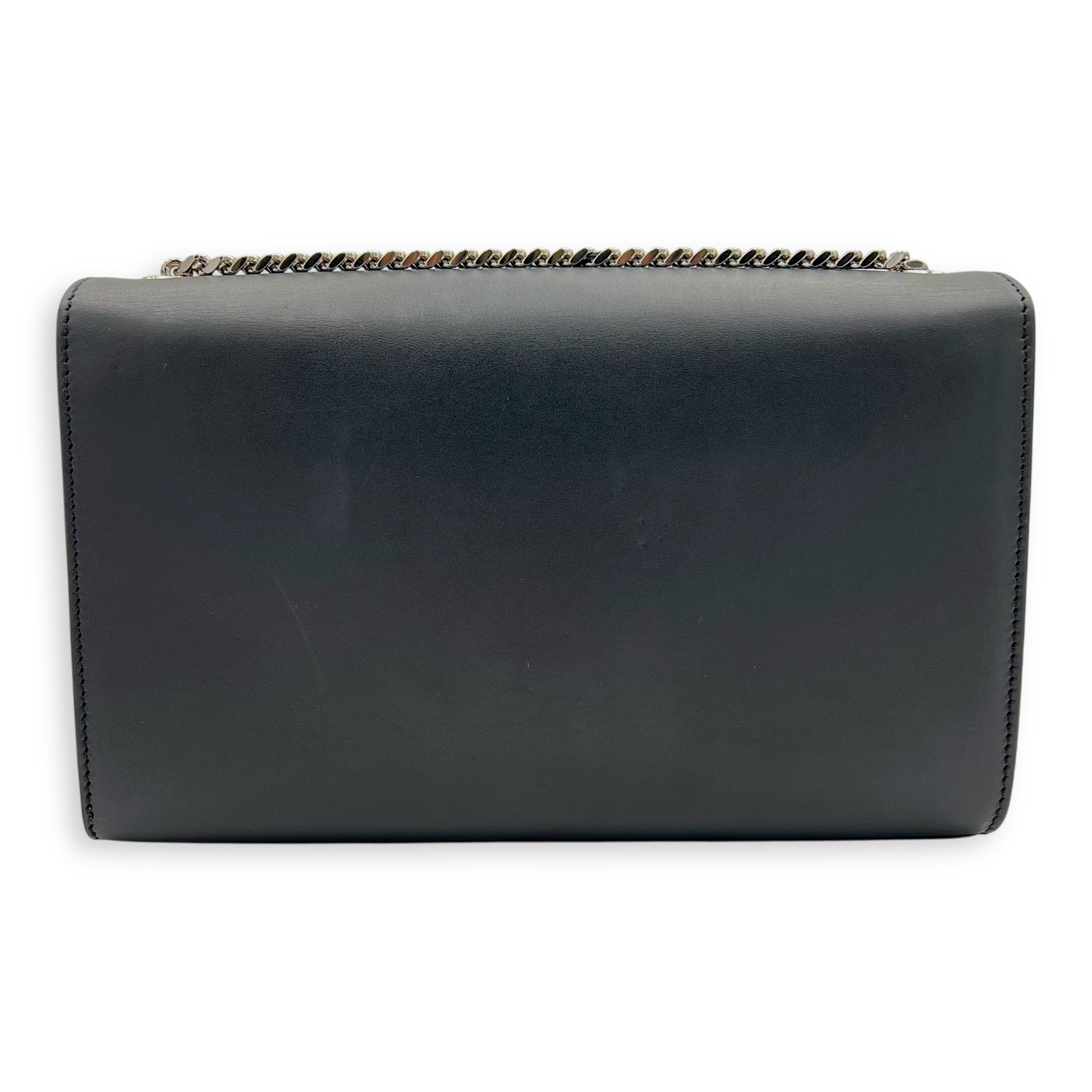 Kate Crossbody Bag Black in Calfskin, Silver hardware