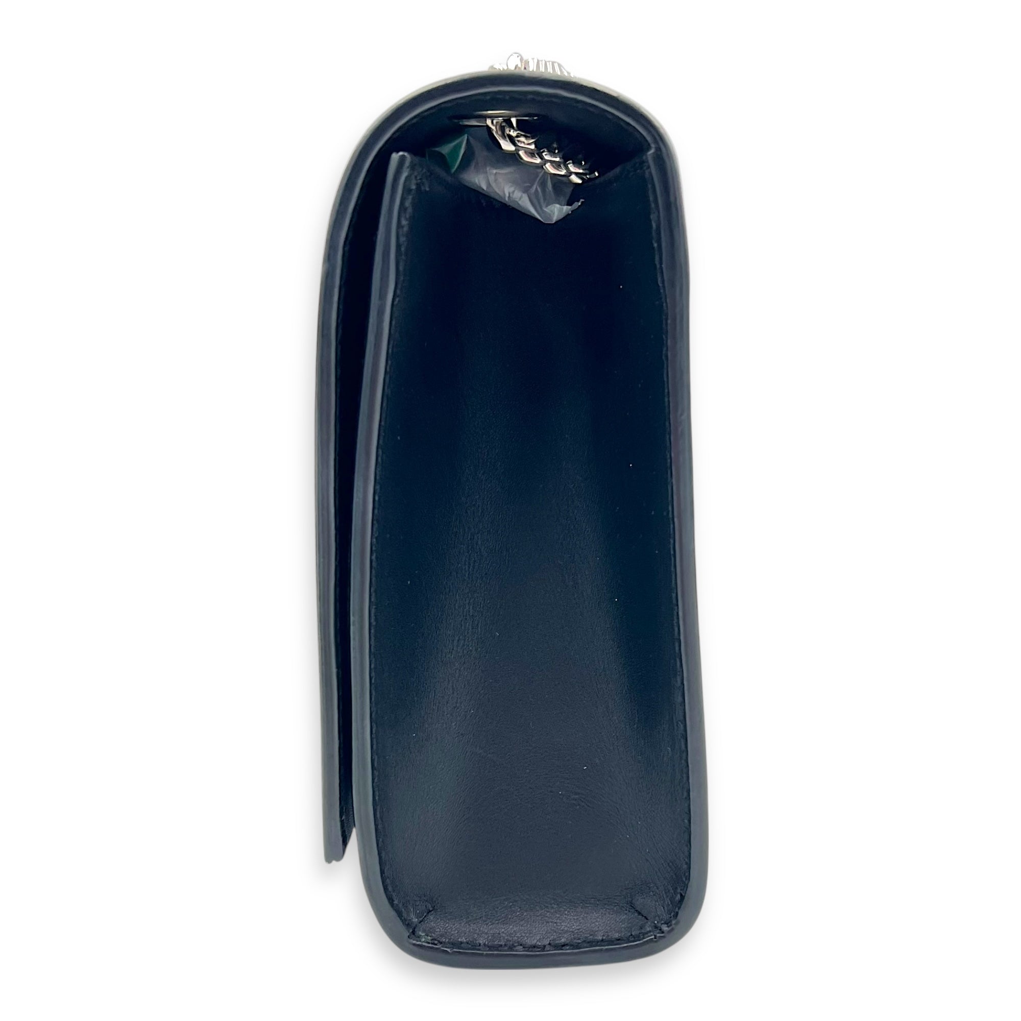 Kate Crossbody Bag Black in Calfskin, Silver hardware