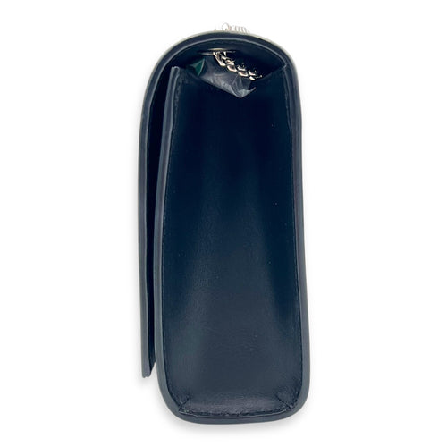 Kate Crossbody Bag Black in Calfskin, Silver hardware