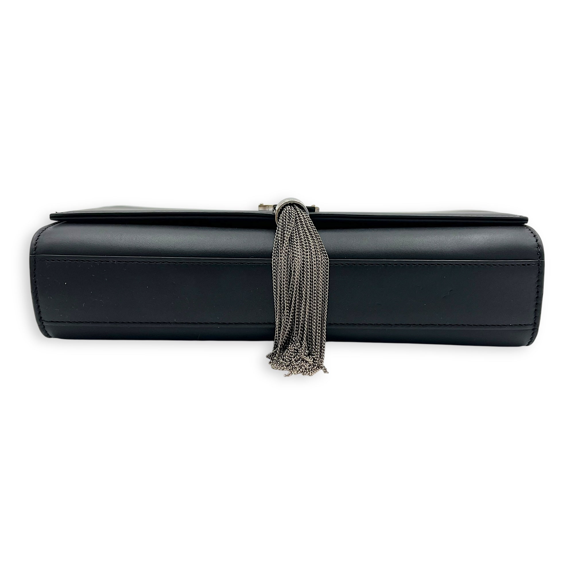 Kate Crossbody Bag Black in Calfskin, Silver hardware