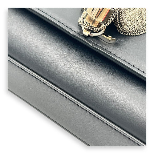 Kate Crossbody Bag Black in Calfskin, Silver hardware