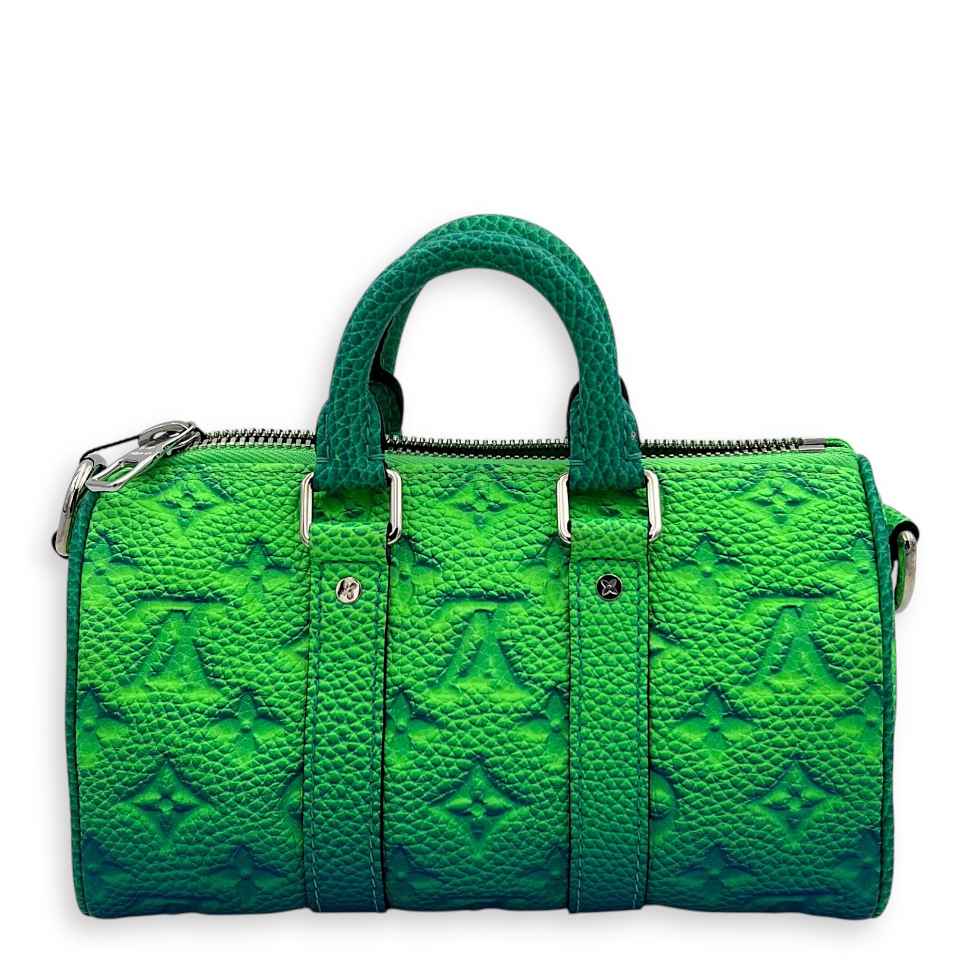 x Virgil Abloh Keepall XS Multi-colour Top Handle Bag in Taurillon Leather, Silver hardware