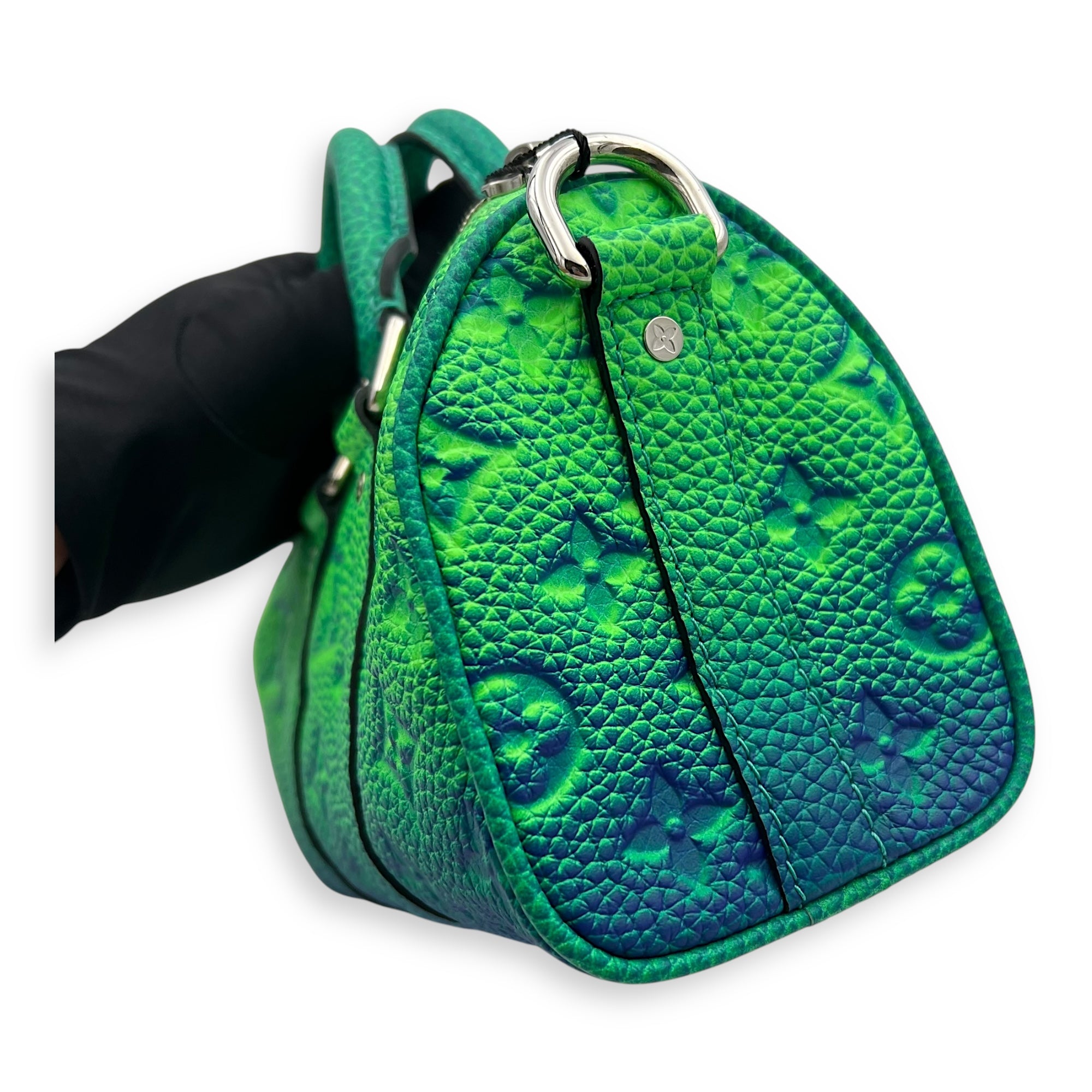 x Virgil Abloh Keepall XS Multi-colour Top Handle Bag in Taurillon Leather, Silver hardware