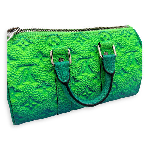 x Virgil Abloh Keepall XS Multi-colour Top Handle Bag in Taurillon Leather, Silver hardware