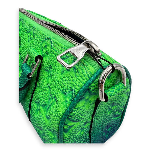 x Virgil Abloh Keepall XS Multi-colour Top Handle Bag in Taurillon Leather, Silver hardware