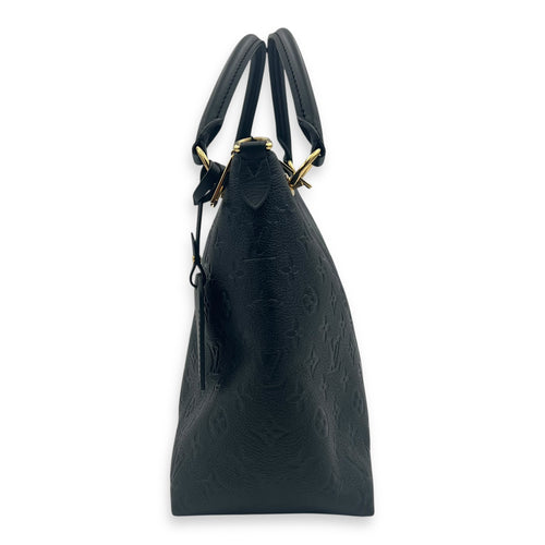 V Tote Top Handle Bag Black in Empreinte Leather, Gold hardware