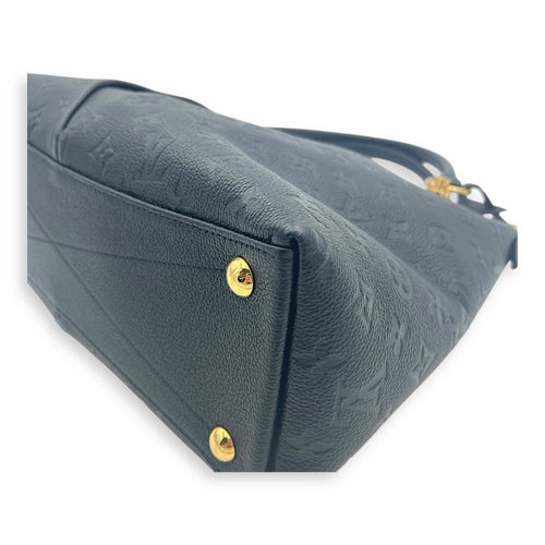 V Tote Top Handle Bag Black in Empreinte Leather, Gold hardware