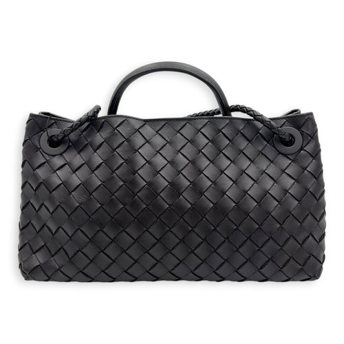 Andiamo Shoulder Bag East West Fondant in Nappa Intrecciato, Gold hardware