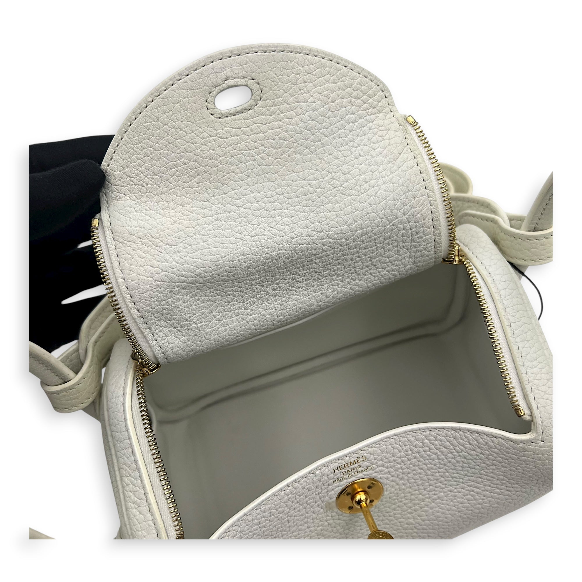 Lindy White in Clemence, Gold hardware