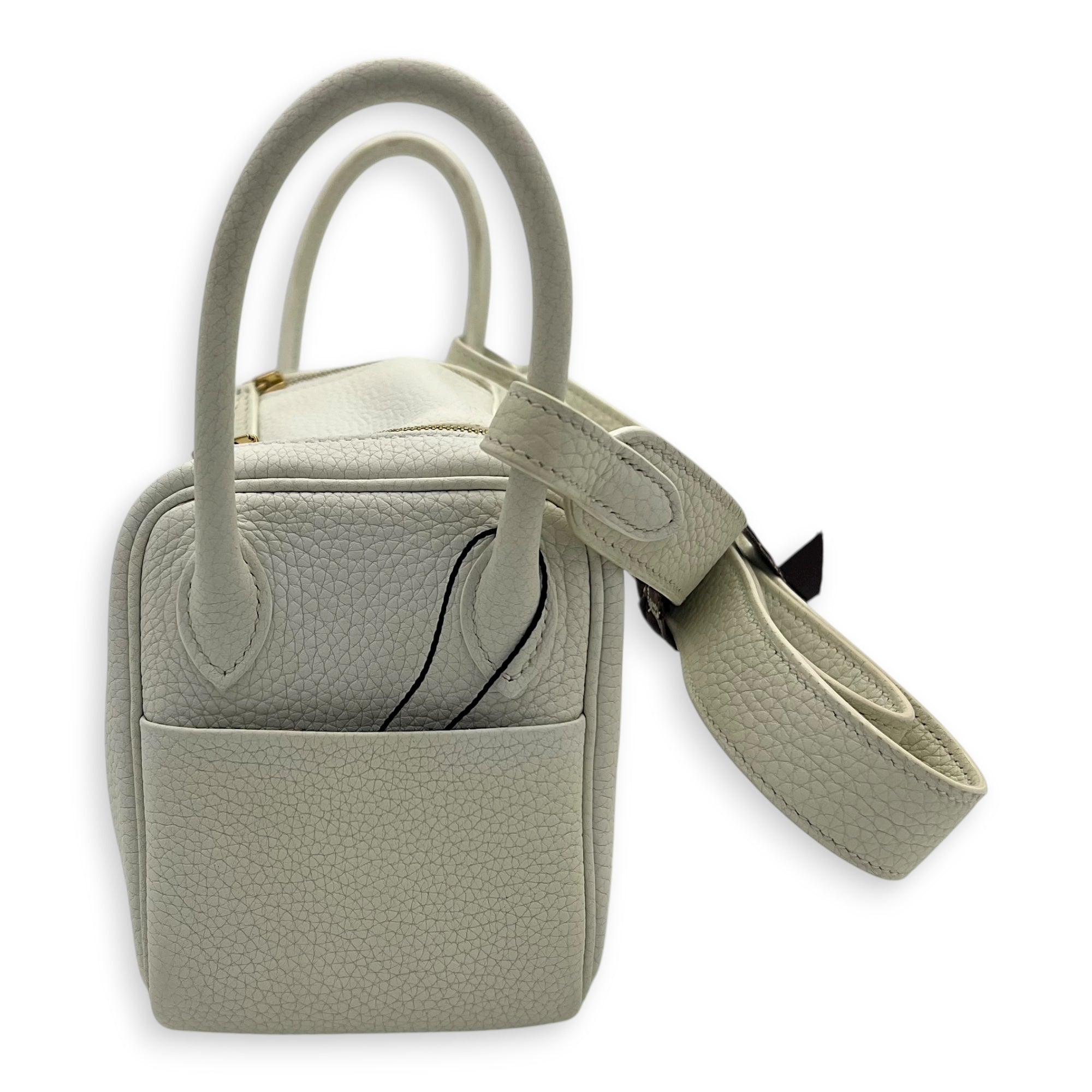 Lindy White in Clemence, Gold hardware