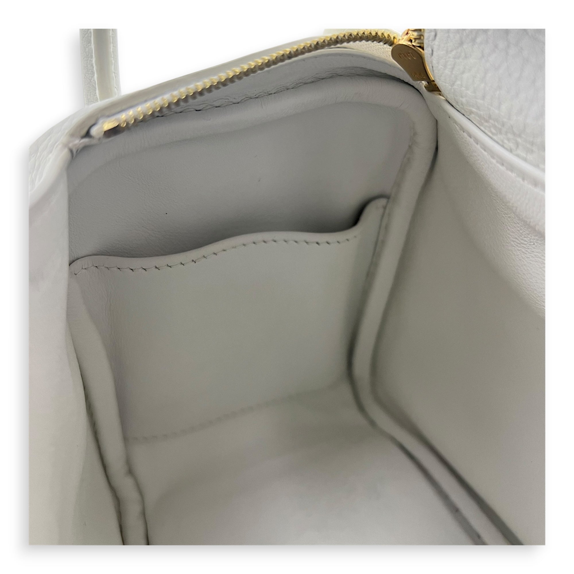 Lindy White in Clemence, Gold hardware